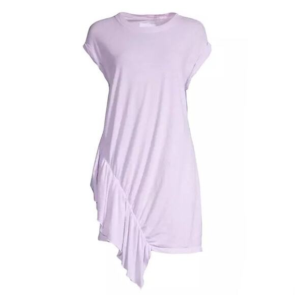 Current/Elliott Lavender Pacific Avenue Linen Blend T-Shirt Dress Size Large - Picture 10 of 12